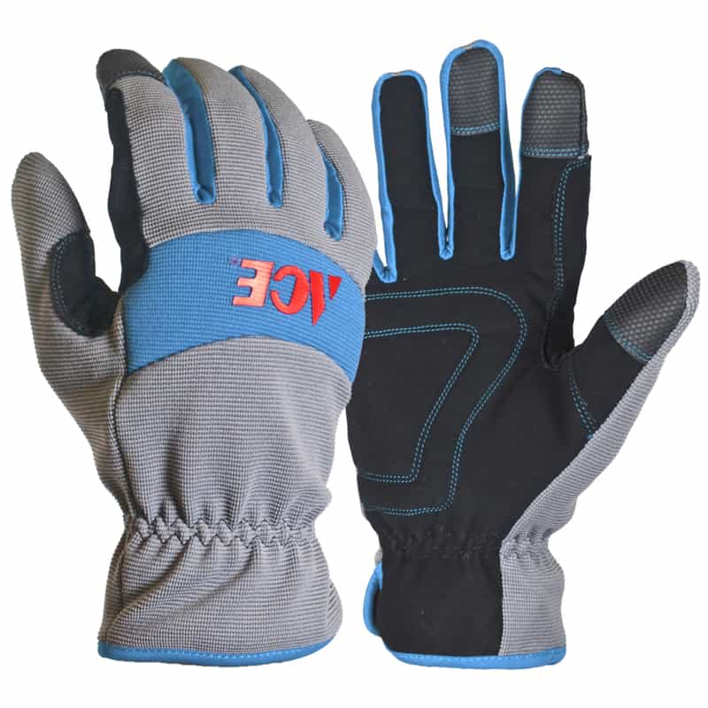 Ace M Synthetic Leather Cold Weather Blue/Gray Gloves Ace Hardware