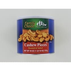 Family Choice Roasted & Salted Cashews 26 oz Can