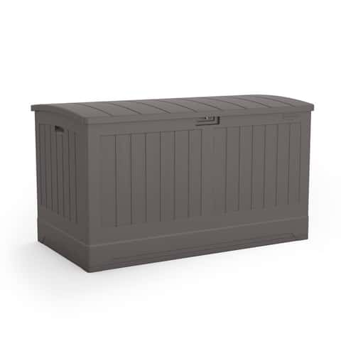 Suncast 58 in. W X 32 in. D Gray Plastic Deck Box 200 gal - Ace Hardware