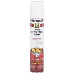 Rust-Oleum Stops Rust Turbo Spray System Gloss White Protective Enamel Spray Paint 24 oz