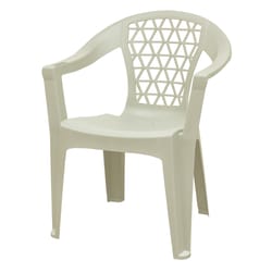 Adams Penza White Polypropylene Frame Stackable Chair