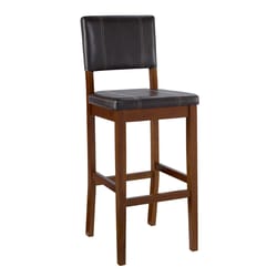 Linon Home Decor Dark Brown Polyurethane Blithe Barstool 45 in.