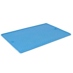 Dexas Blue Rubber Pet Bowl Mat For Cats/Dogs