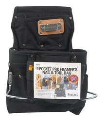 CLC 5 in. W X 15.25 in. H Ballistic Polyester Tool Bag 9 pocket Black 1 pc