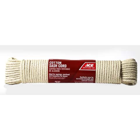 ATERET Cotton Sash Cord 1/4 x 100′ Hank, All Purpose Rope for