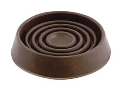 Shepherd Hardware Rubber Caster Cups Brown Round 4 pk