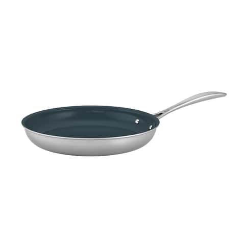 Zwilling Clad CFX 2-pc Stainless Steel Ceramic Nonstick Fry Pan Set