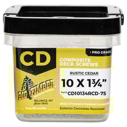 Big Timber No. 10 Sizes X 1-3/4 in. L Rustic Cedar Star Trim Head Composite Deck Screws 1 lb 75 pk