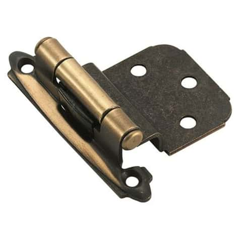 Amerock 2-3/4 in. L Antique Brass Cabinet Hinge 2 pk - Ace Hardware