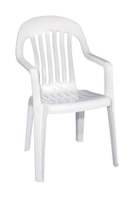 Adams 1 pc. White Polypropylene Frame High-Back Chair White - Ace Hardware