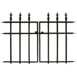 Panacea 37 in. L X 27 in. H Steel Black Garden Fence