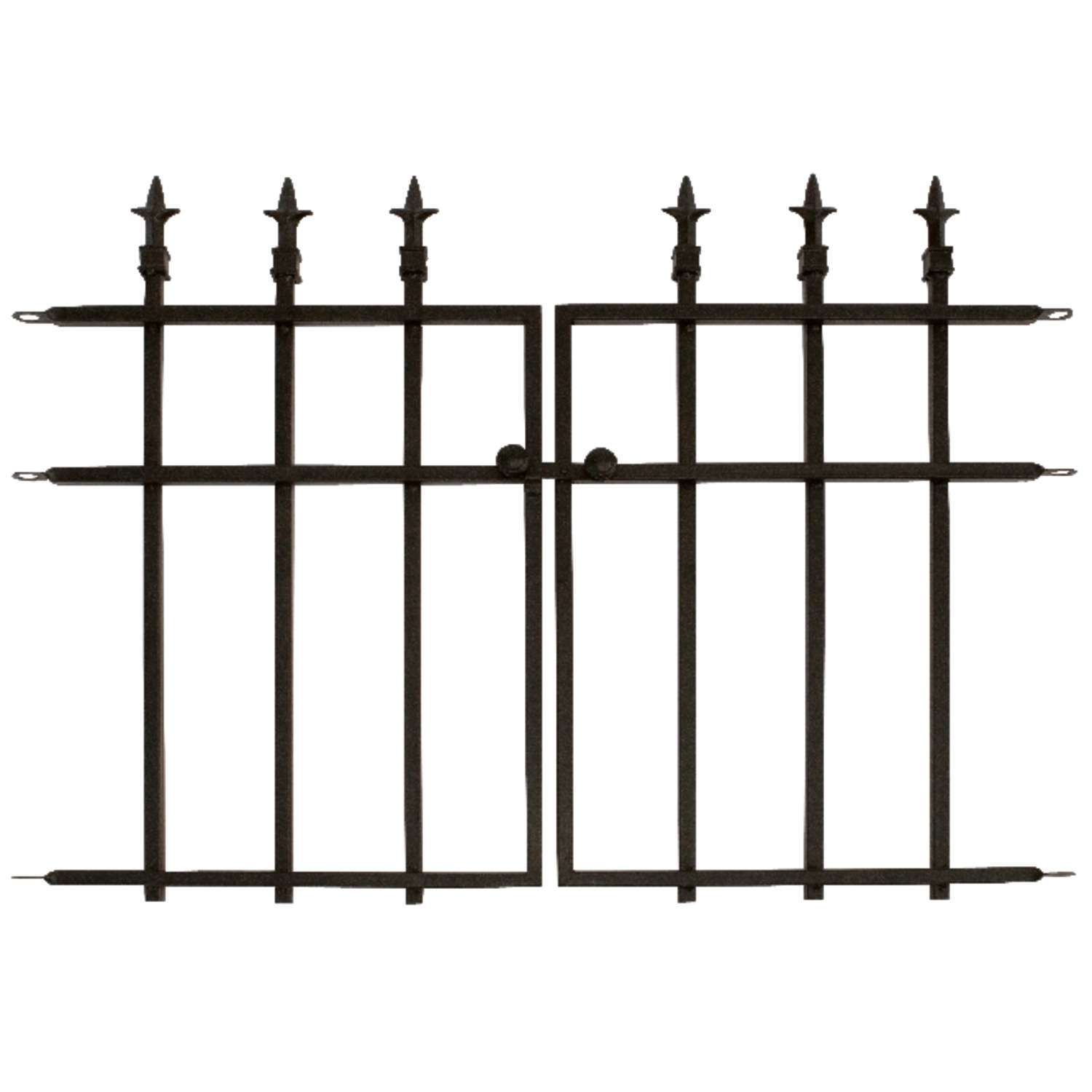 Panacea 37 in. L X 27 in. H Steel Black Garden Fence Ace Hardware