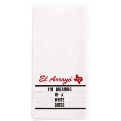 El Arroyo White Cotton I'm dreaming of a White Queso Tea Towel 1 pk