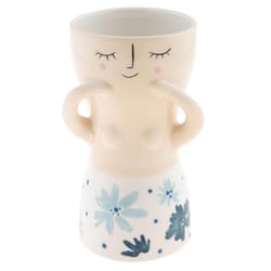 Karma 5.5 in. H X 4.15 in. L Multicolored Ceramic Vase