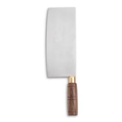 Helen's Asian Kitchen Silver/Walnut Carbon Steel Chinese Chef Knife