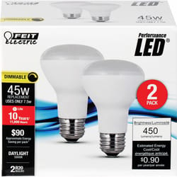 Feit LED R20 E26 (Medium) LED Bulb Daylight 45 Watt Equivalence 2 pk