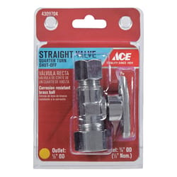 Ace Compression Compression Brass Straight Stop Valve