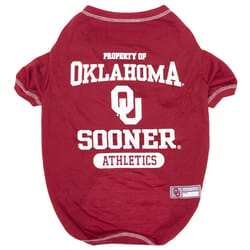 Pets First Team Colors Oklahoma Sooners Dog T-Shirt Large