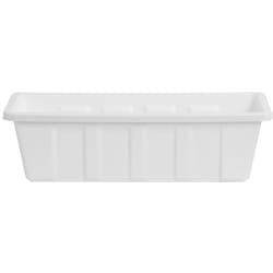 Novelty Poly Pro 5 in. H X 18 in. W X 8 in. D PP Plastic Poly Pro Flower Box White