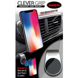 Clever Grip Silver Magnetic Cell Phone Holder For All Mobile Devices