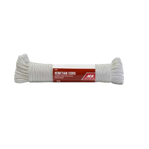 Ace 9/64 in. D X 48 ft. L White Braided Nylon Cord Ace 9/64 in. D X 48 ft. L White Braided Nylon Cord