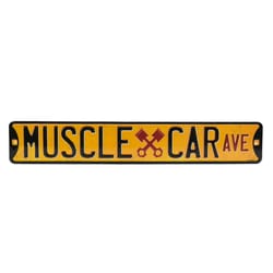 Open Road Brands Muscle Car Ave Sign Tin 1 pk