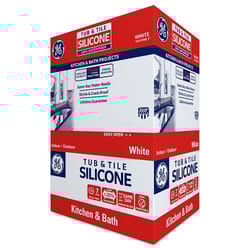 GE Tub & Tile White Silicone 1 Tub and Tile Caulk Sealant 10.1 oz