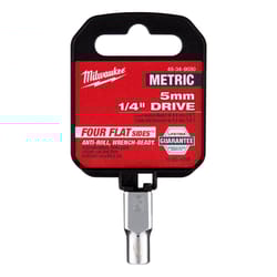 Milwaukee 5 mm S X 1/4 in. drive S Metric 6 Point Standard Socket 1 pc