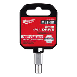 Milwaukee 5 mm S X 1/4 in. drive S Metric 6 Point Standard Socket 1 pc