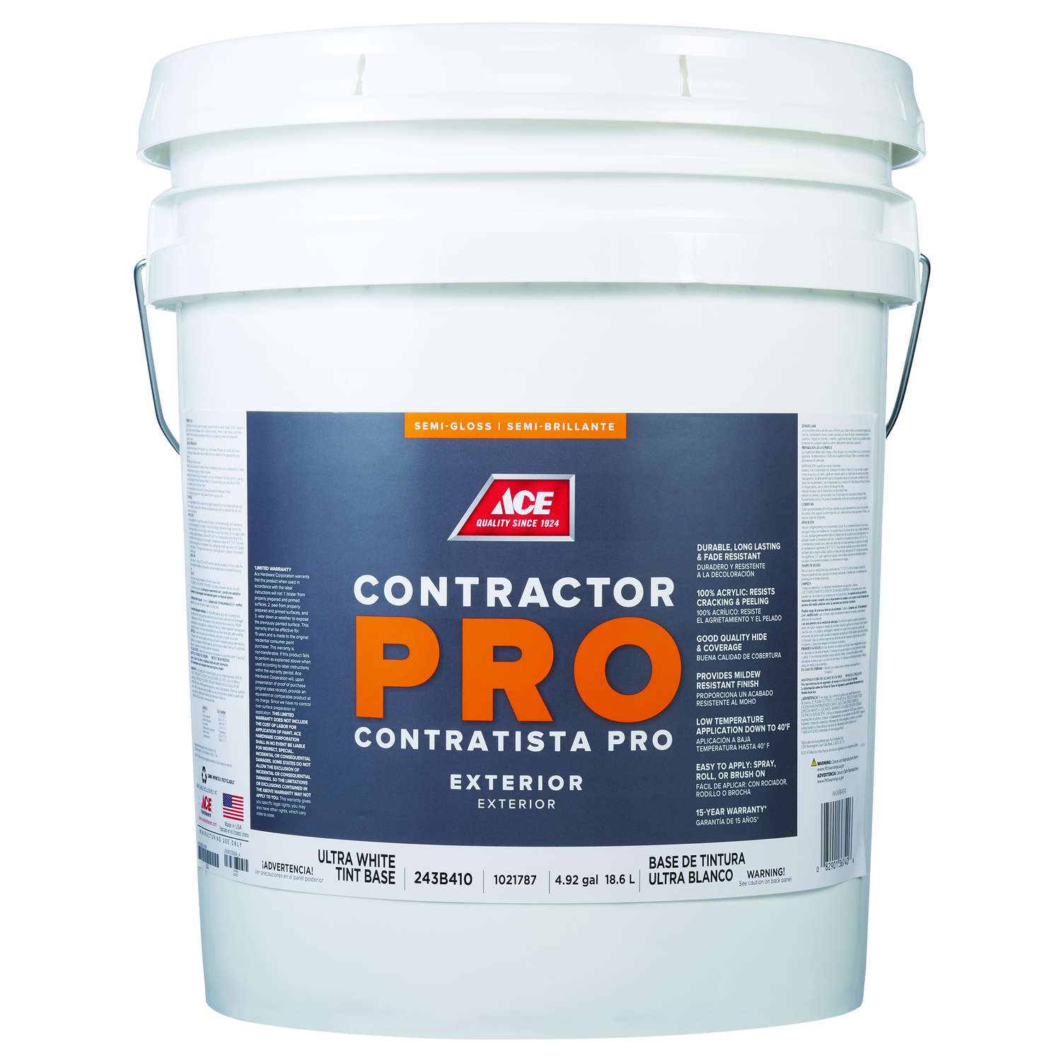 Ace Contractor Pro SemiGloss Tint Base Ultra White Base