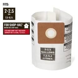 Craftsman 2 in. L X 8 in. W Wet/Dry Vac Filter Bag 2 to 2-1/2 gal 3 pc