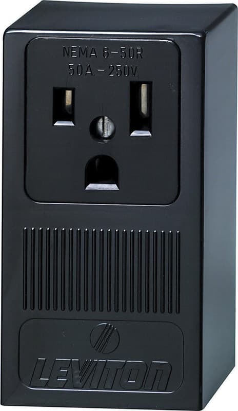 Leviton 50 amps 250 V Black Outlet 6-50R 1 pk - 05378-P00 - Electrical Switches  sku 05378-P00