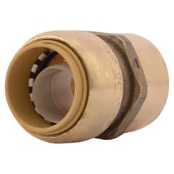 SharkBite 1/2 in. Push Fit X 3/4 in. D FNPT Brass Water Heater Connector with Ball Valve