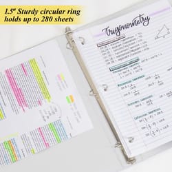 Bazic Products 1-1/2 in. W X 10.5 in. L White 3-Ring Binder