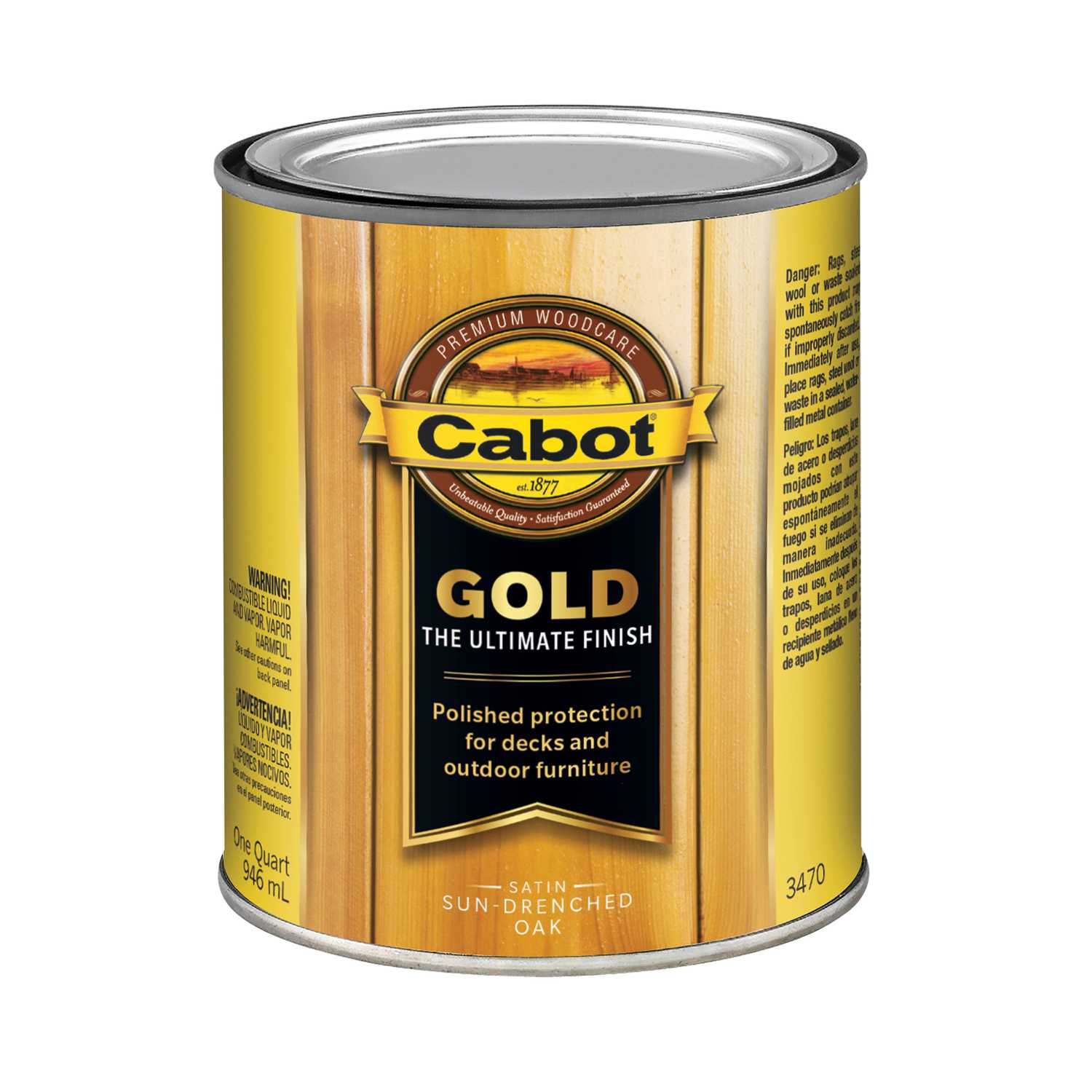 Cabot Gold Satin 3470 SunDrenched Oak Deck Varnish 1 qt. Ace Hardware