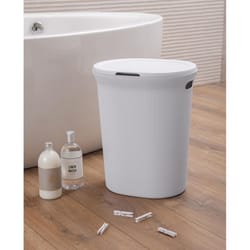 Superio Brand White Plastic Laundry Hamper