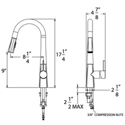 Huntington Brass Ellery One Handle Chrome Pull-Down Kitchen Faucet