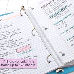 Bazic Products 1 in. W X 9.96 in. L 3-Ring Cyan View Binder