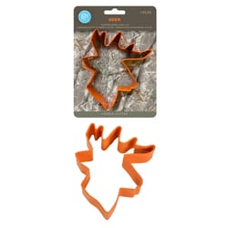 R&M International Corp 4 in. L Deer Head Cookie Cutter Orange 1 pc