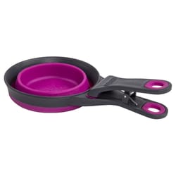 Dexas Pink Rubber 2 cups Pet Food Scoop For All Animals