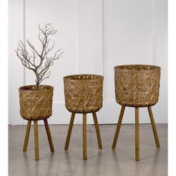Tripar 12.3 in. L X 12.3 in. W X 28 in. H Brown Woven Basket