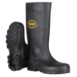 Boss Unisex PVC Plain Boots Black 9 US Waterproof 1 pair 16 in.