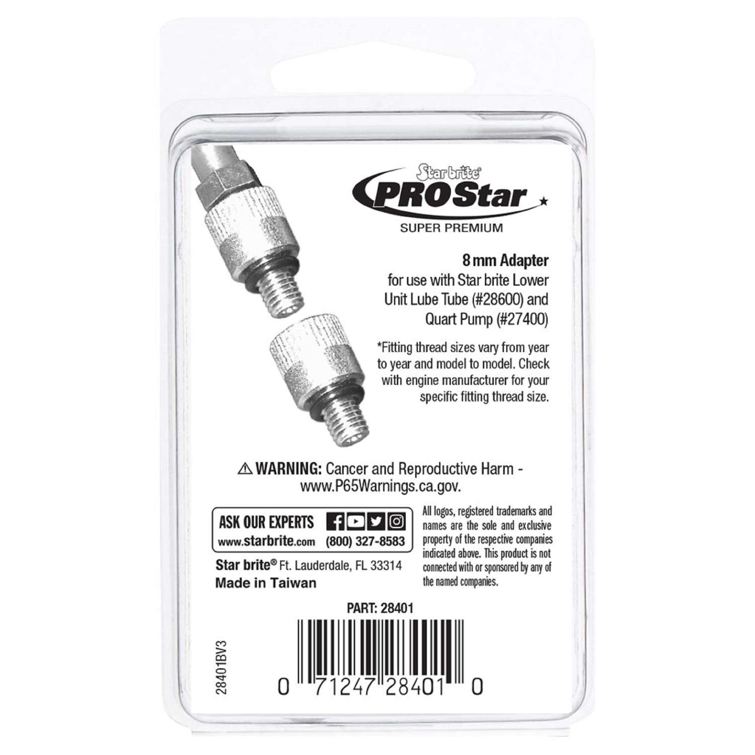 Star brite ProStar Straight Adapter 1 pk Mfr# 028401 - Ace Hardware