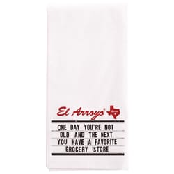 EL Arroyo White Cotton Grocery Store Tea Towel 1 pk