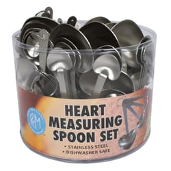 R&M International Corp Stainless Steel Silver Measuring Spoon Set