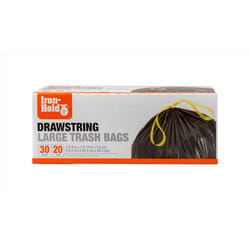 Iron-Hold 30 gal No Scent Trash Bags Drawstring 20 pk