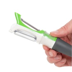 Progressive Prep Solutions Green/White ABS Plastic/Stainless Steel Dual Peeler