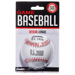Franklin Official League White Leather Baseball 2.75 in. 1 pk