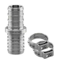 Boshart Industries 1/2 in. PEX X 1/2 in. D PEX Stainless Steel Transition Coupling