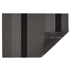 Chilewich 36 in. W X 60 in. L Silver Bold Stripe Vinyl Floor Mat